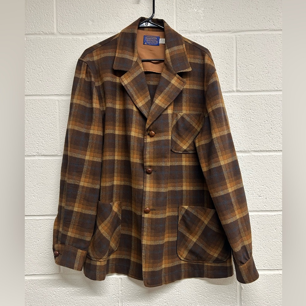 Vintage Pendleton Virgin Wool Jacket - Size XL